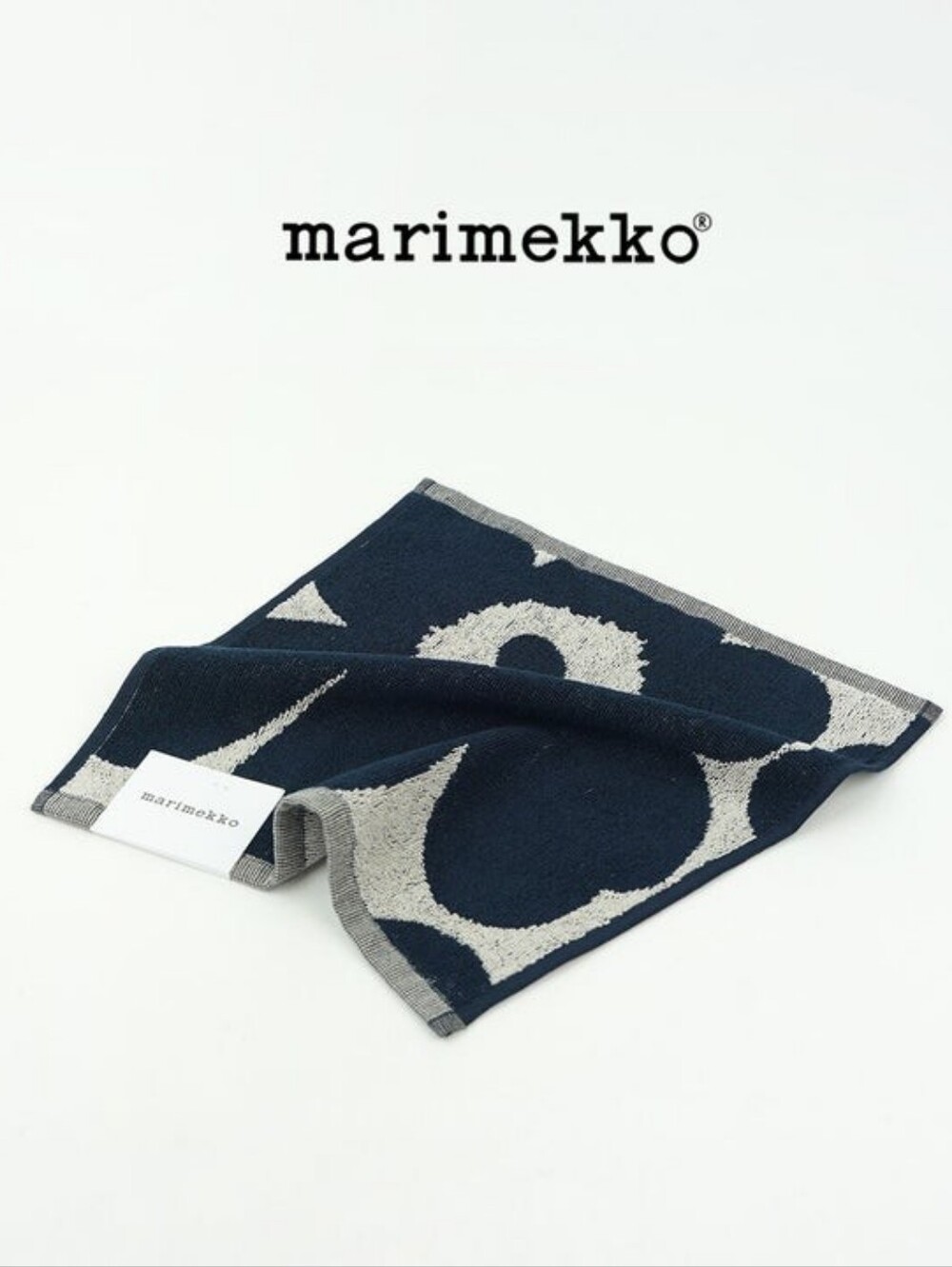 MARIMEKKO 3pc Unikko Mini Towel - Black/Offwhite - Picture 6 of 7